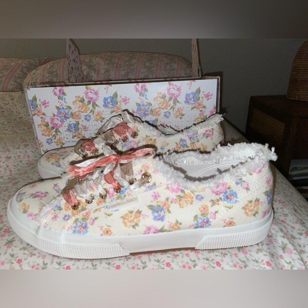LoveShackFancy x Superga shoes